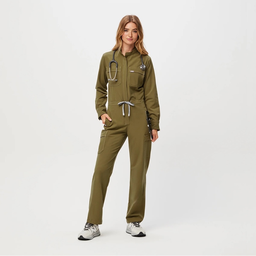 NWT women's Martini Olive Chantal - Cargo ScrubJumpsuit™ - M / Martini Olive